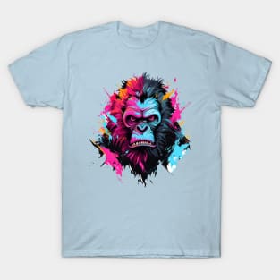 Abstract Colorful Bigfoot Sasquatch T-Shirt